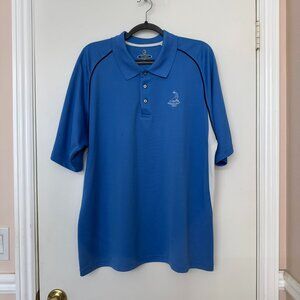 Putterboy Performance Men's Blue Golf Polo Shirt, Size XL
